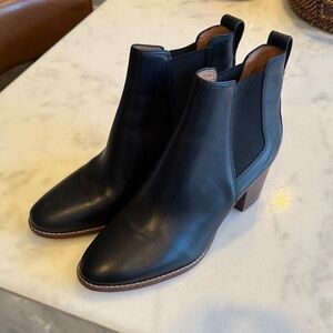Madewell Black Leather Ankle Booties